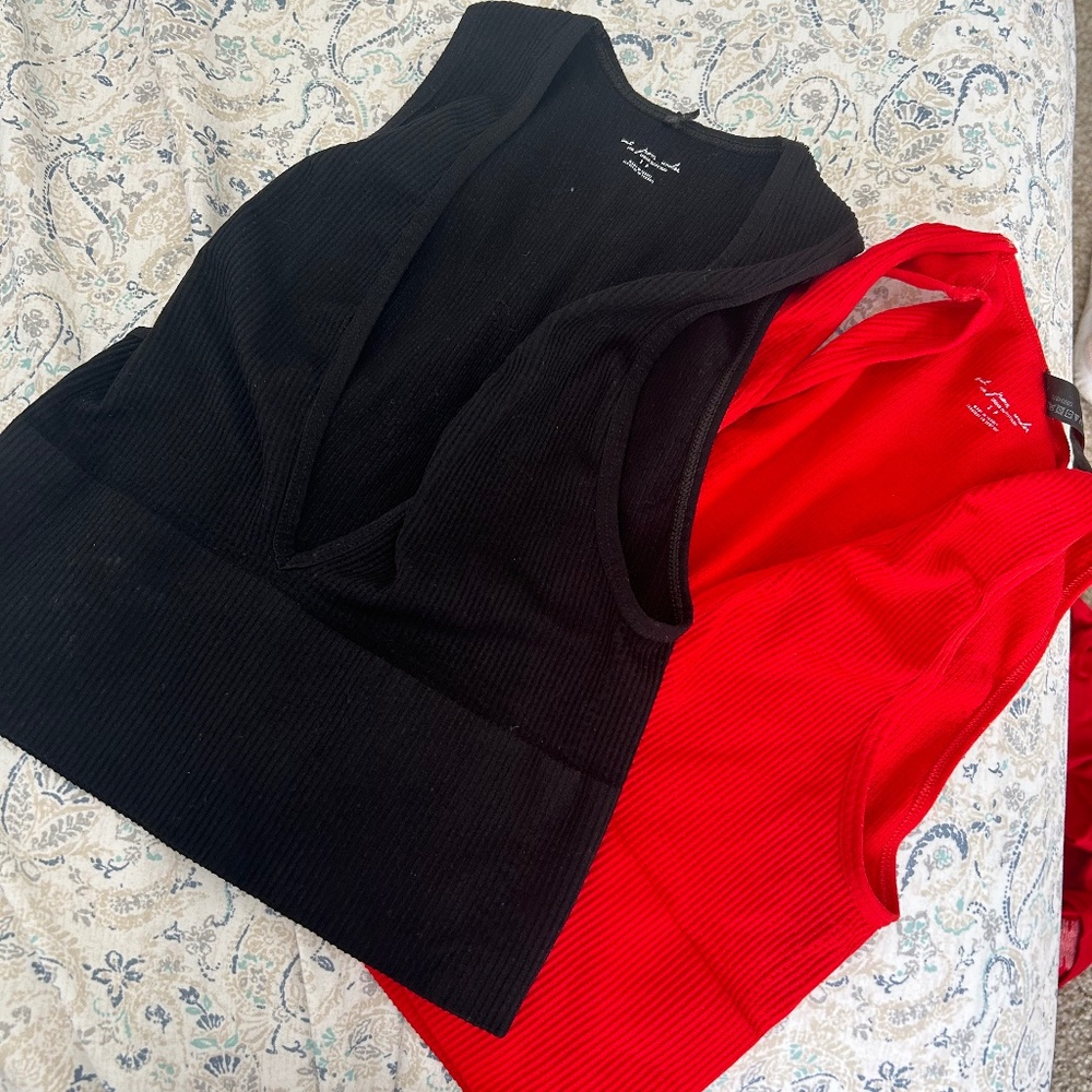 BUNDLE: out from under/urban outfitters v neck tank tops